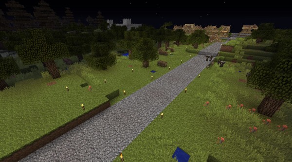 城下町と紅葉村への街道整備 後編 Minecraftチラシの裏