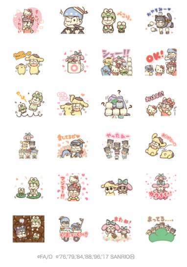 動くlineスタンプ登場 おそ松さん サンリオキャラクターズ 第2弾 おそ松さん情報局