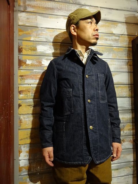 New！ FREEWHEELERS ”GOLDEN SPIKE” WORK COAT （11oz INDIGO DENIM