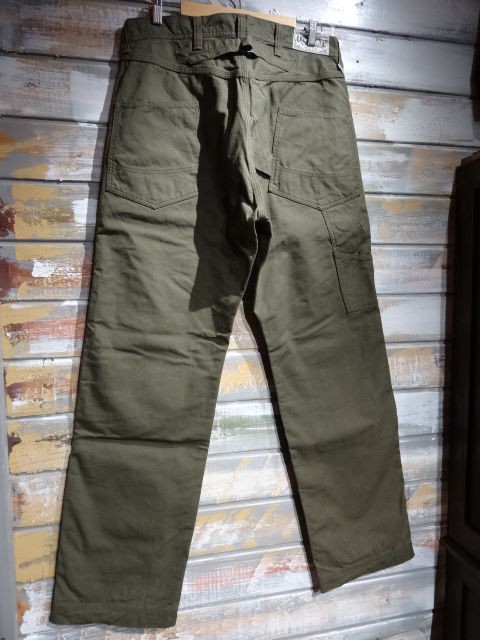 New！ FREEWHEELERS ”DERRICKMAN” OVERALLS OLIVE : OLD STAND