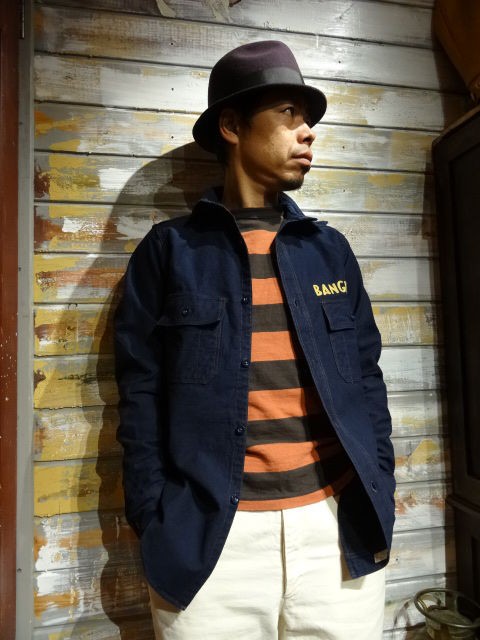 New！ FREEWHEELRS ”Bangers Gow Job” M1916 SHIRTS NAVY : OLD