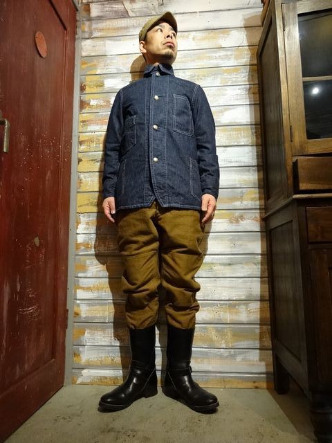 New！ FREEWHEELERS ”GOLDEN SPIKE” WORK COAT （11oz INDIGO DENIM