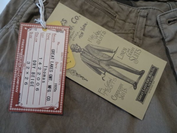 New！ FREEWHEELERS ”Thomas” BREECHIES DRY BEIGE : OLD