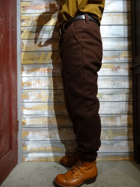 New！ FREEWHEELERS ”Banger” TROUSERS DARK BROWN : OLD 