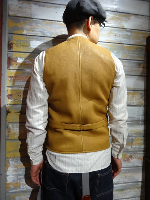 新作 FREEWHEELERS ”DARIUS” VEST DEER SKIN : OLD 新作 FREEWHEELERS ”DARIUS” VEST DEER SKIN : OLD