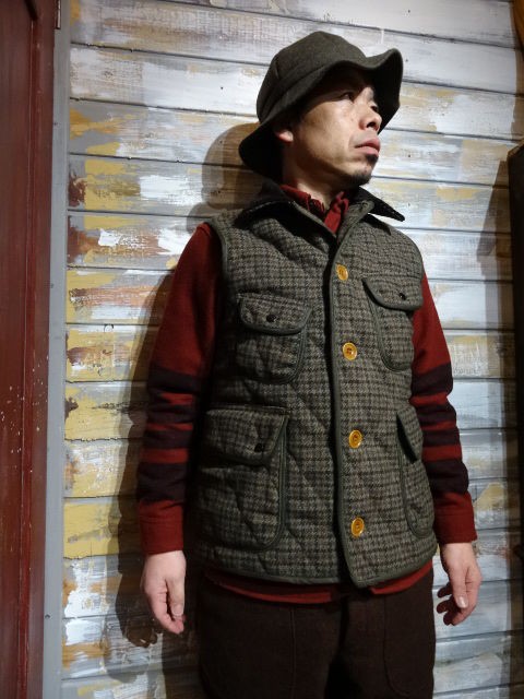 New！ FREEWHEELERS ”Edinburgh” VEST GUNCLUB CHECK : OLD