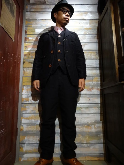 New！ FREEWHEELERS ”Avedon” SACK COAT NAVY : OLD STAND 