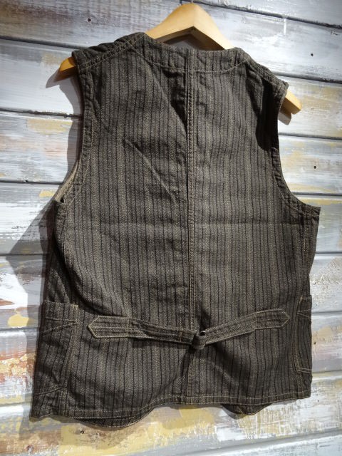 New！ FREEWHEELERS ”CONDUCTOR VEST” BROWN RANDOM STRIPE : ＯＬＤ ...