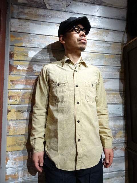 New！FREEWHEELERS ”BAKEHEAD” SHIRTS SAND : OLD STAND UP