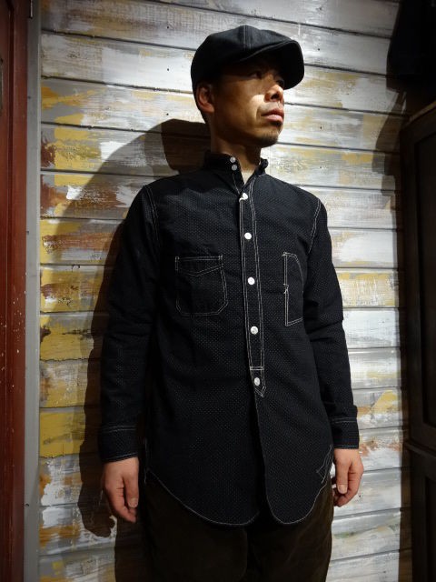 FREEWHEELERS / 半袖シャツ/16/コットン/NVY/ポルカドット/ウォバッシュ New！FREEWHEELERS ”THE SKIPPER” POLKA DOT WABASH : OLD