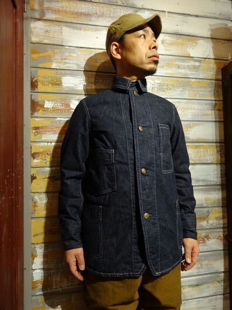 New！ FREEWHEELERS ”GOLDEN SPIKE” WORK COAT （11oz INDIGO DENIM