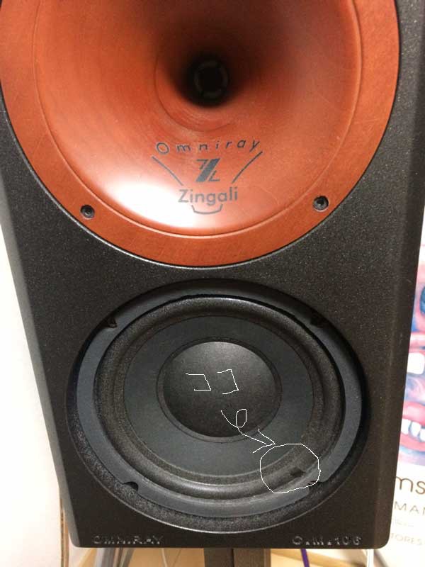 ZINGALIジンガリ OCM106 オムニレイウッドホーン搭載スピーカー ペア