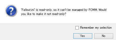 fallout.ini is read only