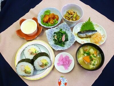 デイサービス 太巻き寿司 おうよう園の行事食 特別献立