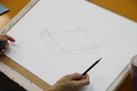 オレンジ色の暗さに 9 17の鉛筆デッサン 基礎コース 絵画教室 ｏｚ