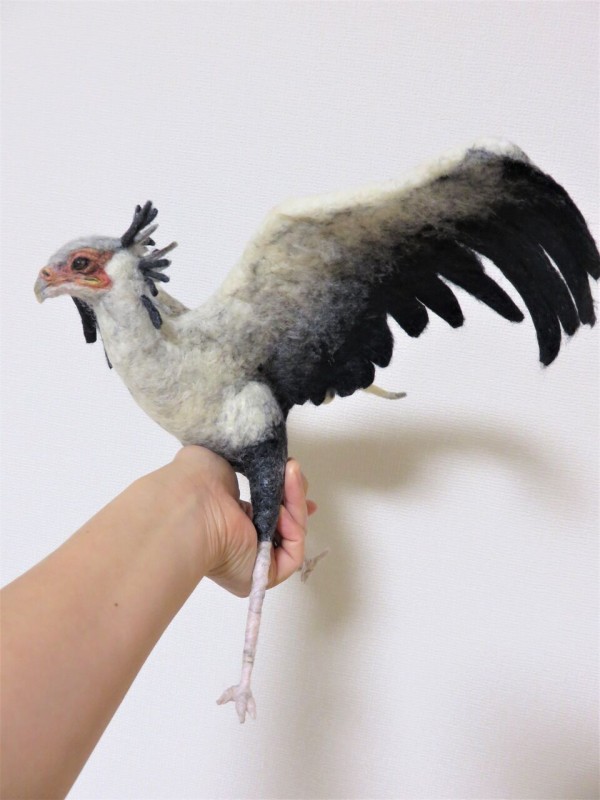 ヘビクイワシ(途中) : 羊毛の苑～生き物羊毛フェルト～