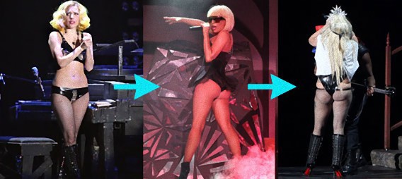 レディ ガガにいったい何が オランダツアーのステージで激太りした体で大麻を吸うガガ ザイーガ