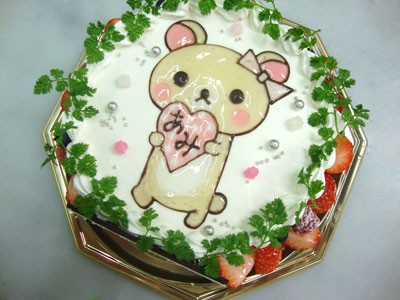 リラックマのイラストケーキ 誕生日 記念日用にオーダーできるデコレーションケーキ