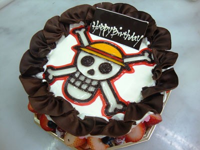 イラストケーキ ワンピース 誕生日 記念日用にオーダーできるデコレーションケーキ