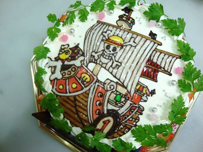 ワンピース サウザンドサニー号 誕生日 記念日用にオーダーできるデコレーションケーキ
