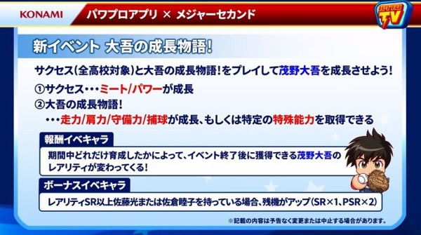 パワプロアプリ 大吾成長させるとsr茂野吾郎手に入るって言ってる ノゴロー配布ってマ 反応まとめ 矢部速報 スマホアプリ版パワプロ 攻略まとめブログ