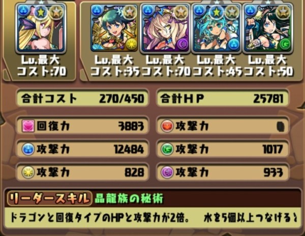 パズドラ 究極リューネ のテンプレ評価 冷静に考えたら強くないな 最新評価 パズドラ速報 パズル ドラゴンズまとめ