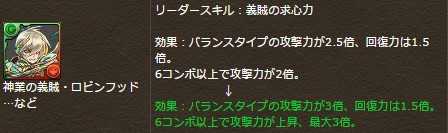 パズドラ ロビンフッド のls修正 81倍ｷﾀ ﾟ ﾟ ｯ 評価まとめ パズドラ速報 パズル ドラゴンズまとめ