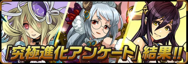 パズドラ 究極進化アンケートの結果発表ｷﾀ ﾟ ﾟ ｯ 公式ページ更新 パズドラ速報 パズル ドラゴンズまとめ