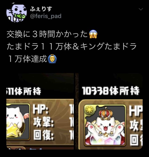 パズドラ たまドラ11万体を乱獲した猛者が現れるwwwwwwww マジキチ パズドラ速報 パズル ドラゴンズまとめ