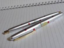 プラチナ ショート万年筆＆ボールペンセット （チューリップ柄