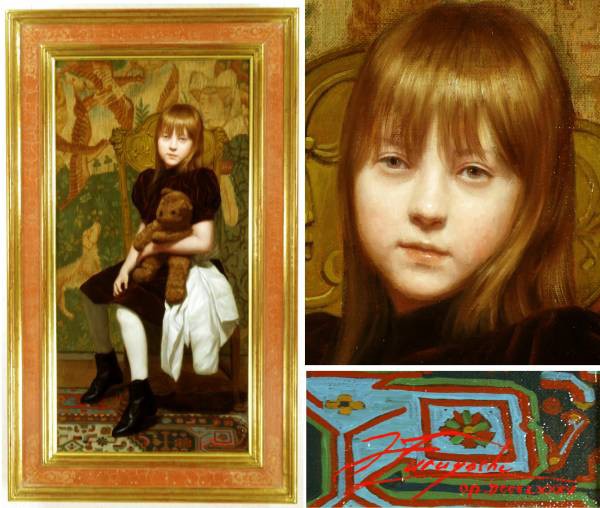 古吉弘(Christie's号160万作家) リアリズム油彩12号少女写実絵画