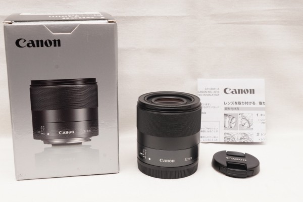 最終値下CANON EF-M 32mm F1.4 STM フード、フィルター付き-