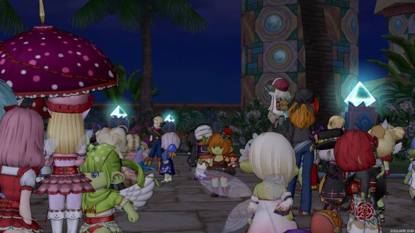 第4回ドワ子集会 18年4月22日 その2 ドルワーム水晶宮空中庭園 停車駅が混雑のため 運行が乱れているようです