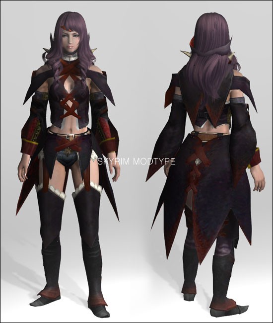 モンスターハンター ギギネブラ装備mod Skyrim Modtype