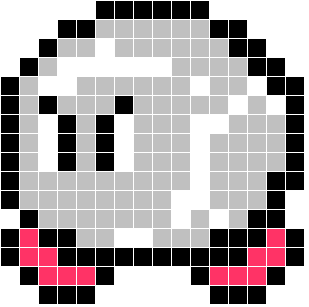 アイロンビーズでロッキー 図案 びーずめも