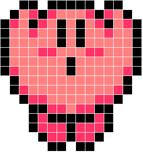 アイロンビーズでカービィ その19[図案] : びーずめも