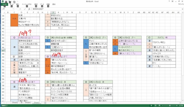 ネタバレ注意 君の名は その16 時系列リスト後半 多少少多日記