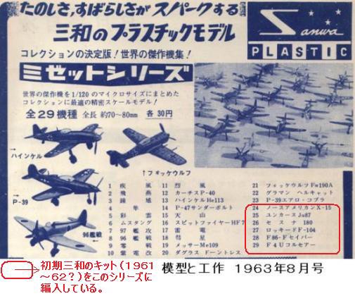 三和 ミゼットシリーズ 零戦 : ぷらもった1960年代国産プラモ