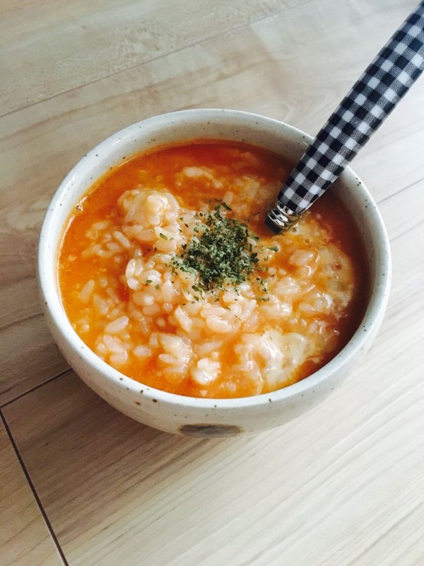 鍋キューブで簡単キムチリゾット 子なし主婦の初老life ๑ W ๑