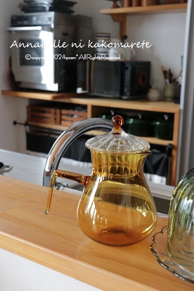 北村妙子さん　ポット 北村妙子 ガラスポット 耐熱 直火 北村妙子さん 耐熱、直火用 大 ガラス