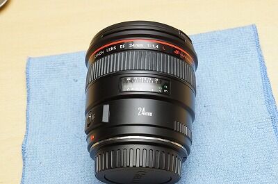 Canon EF 24mm F1.4 L USM 中玉レンズのカビ清掃 : 中古カメラ レンズ