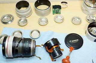 Canon EF70-200mm F2.8 L USM を分解/清掃 : 中古カメラ レンズの修理