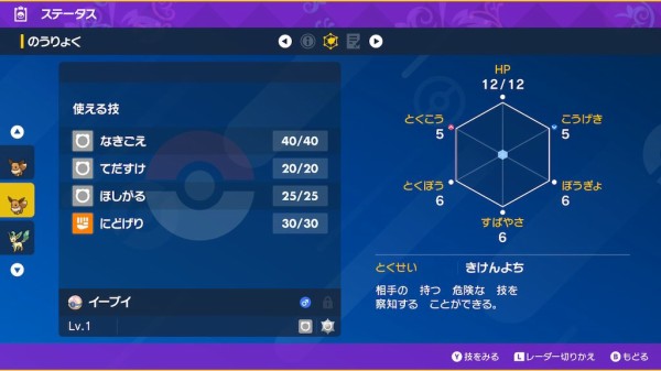 ポケモンsv イーブイ夢特性 隠し特性イベントでも出現 イーブイの特性 をゲット ポケブラリー