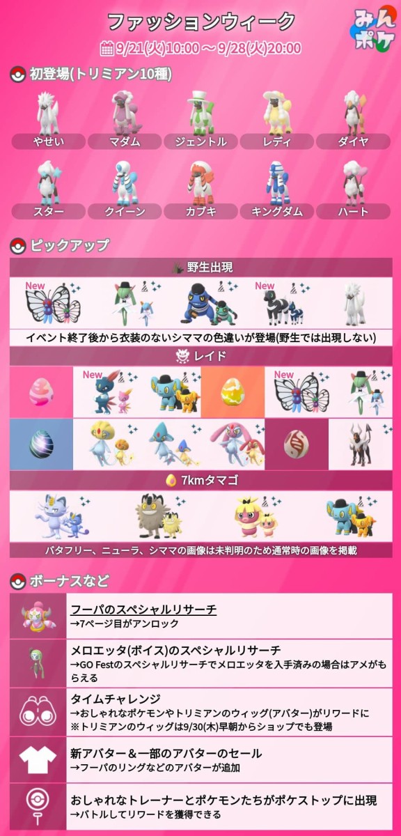 トリミアンは野生で10種類集めろと言うことか ポケモンgo速報まとめ