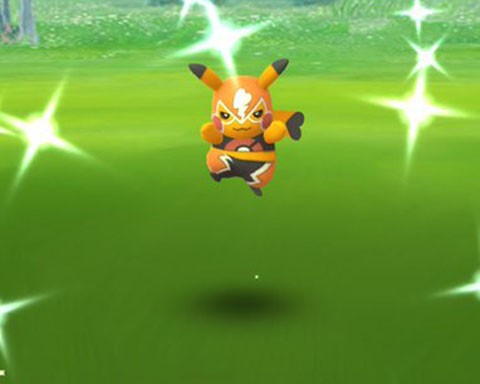 現状最レアポケモンだろｗｗ色違いマスクドピカチュウとかｗｗ ポケモンgo速報まとめ