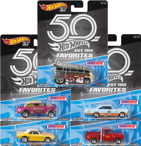 hot wheels 50th favourites