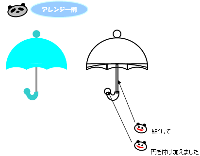 恥の上塗り オートシェイプとワードアートで傘を描くぞ 恥の上ぬり Pcで絵を描くぞ