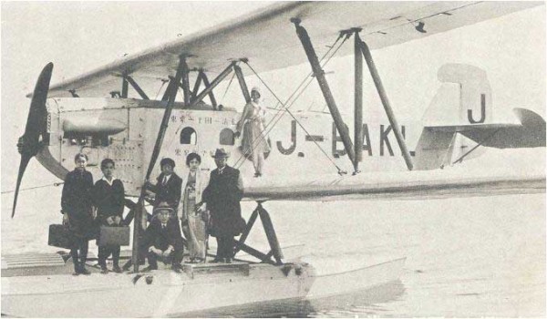 ◇非売品 1930年代（昭和10年頃）！共袋付 日本航空輸 飛行機絵葉書 5