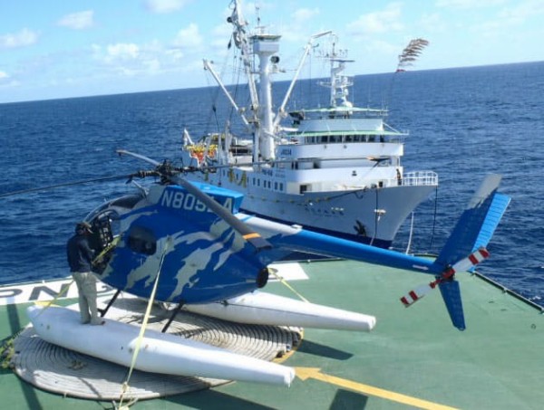 漁船 まき漁船「第七わかば丸」焼津（760t）ヘリ・GPSで魚群探して効率操業