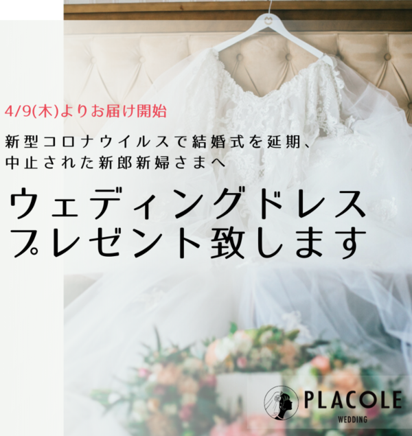 コロナ対応 プラコレが結婚式延期 中止の花嫁にウェディングドレスを無料プレゼント プレ花嫁のメモ帳